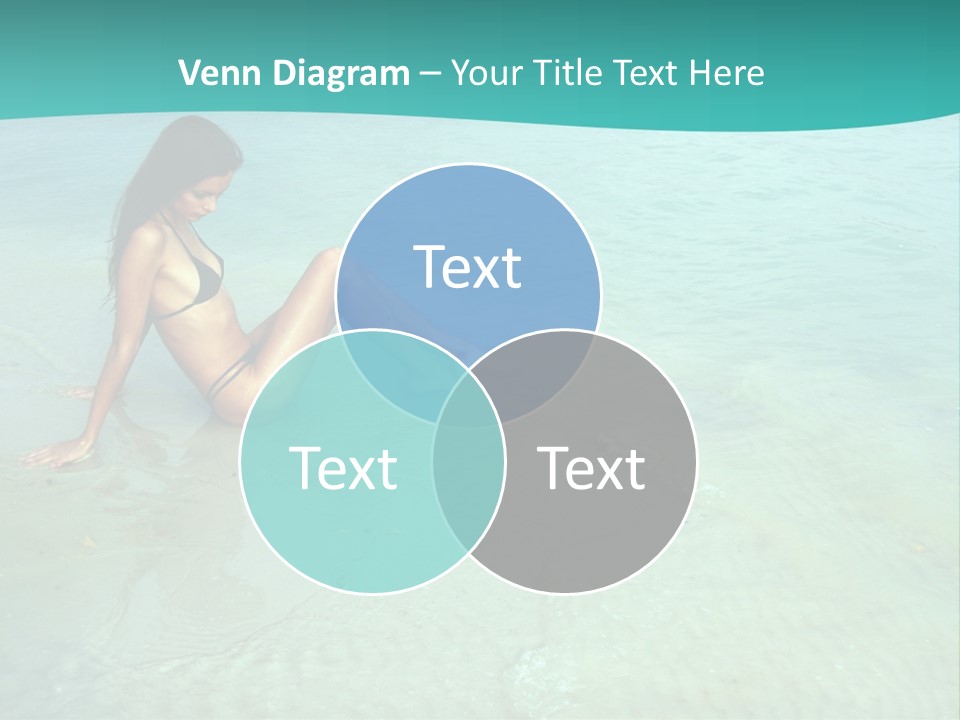 Girl At Water PowerPoint Template