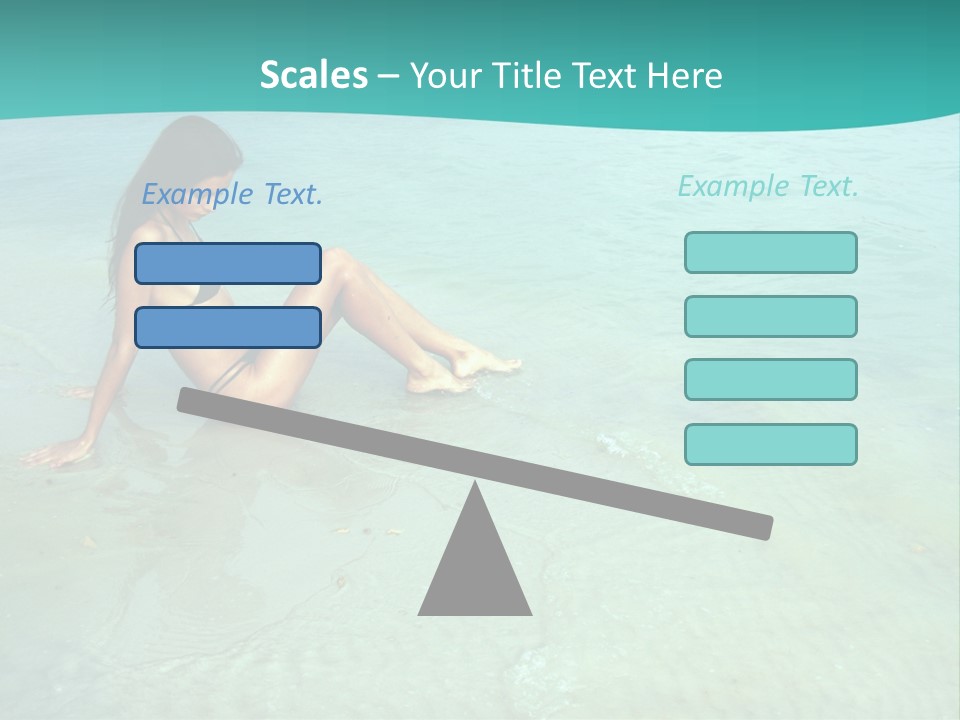 Girl At Water PowerPoint Template