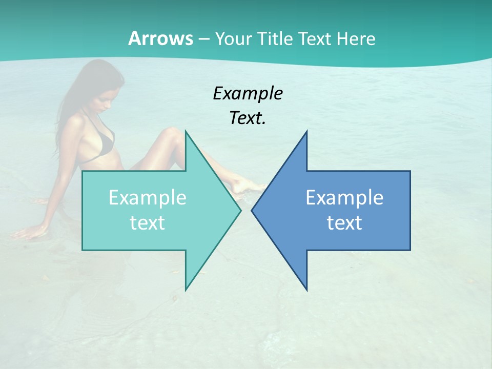 Girl At Water PowerPoint Template