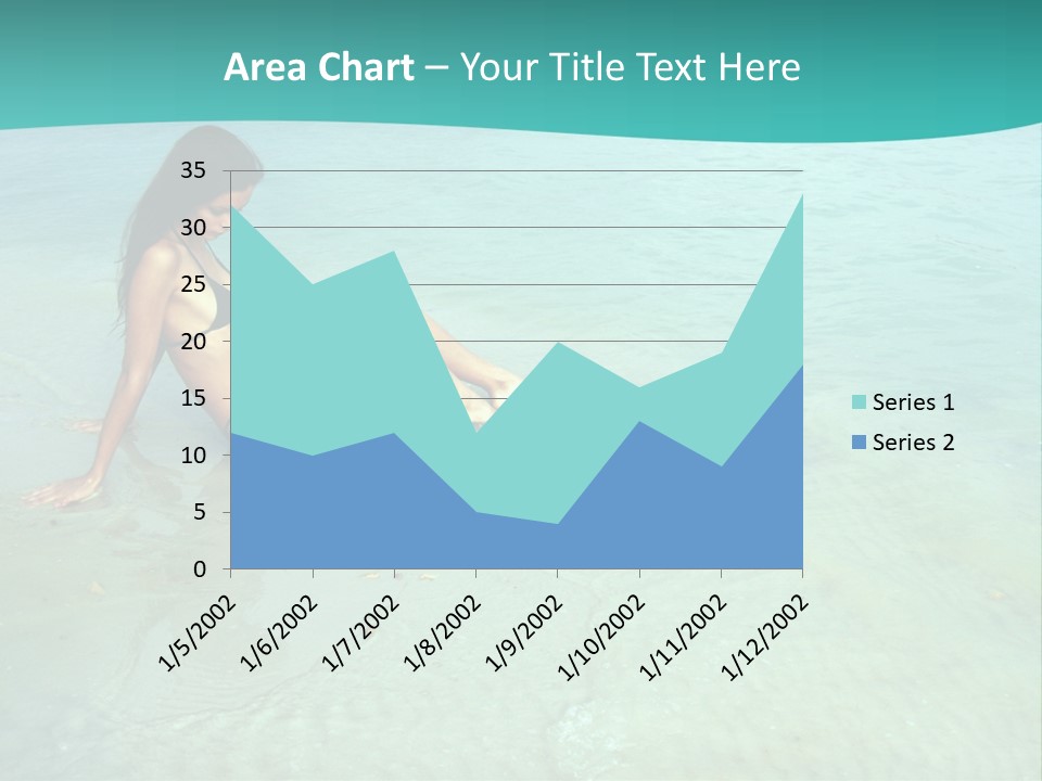 Girl At Water PowerPoint Template