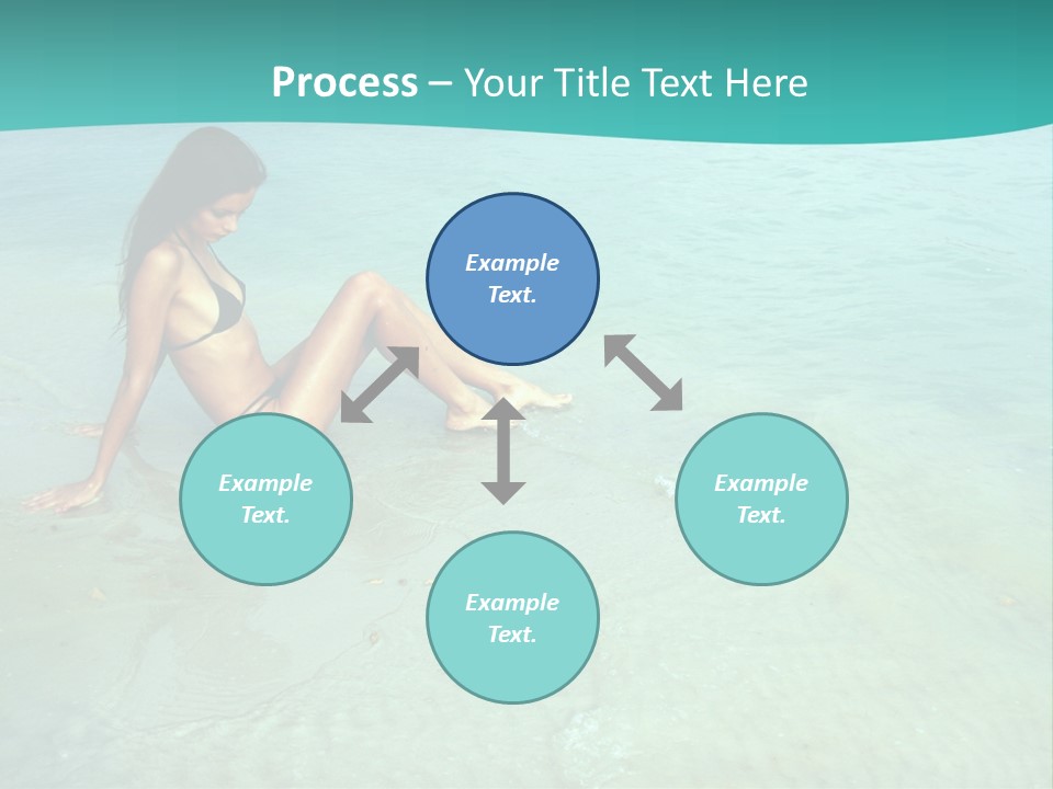 Girl At Water PowerPoint Template