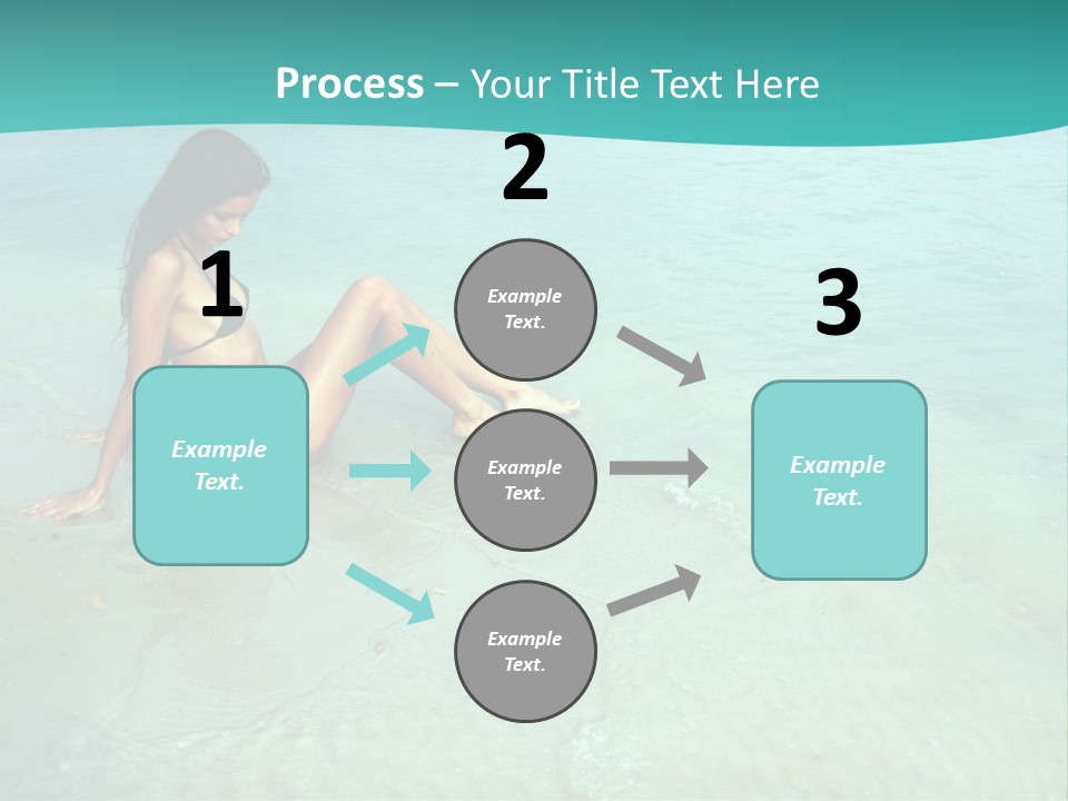 Girl At Water PowerPoint Template