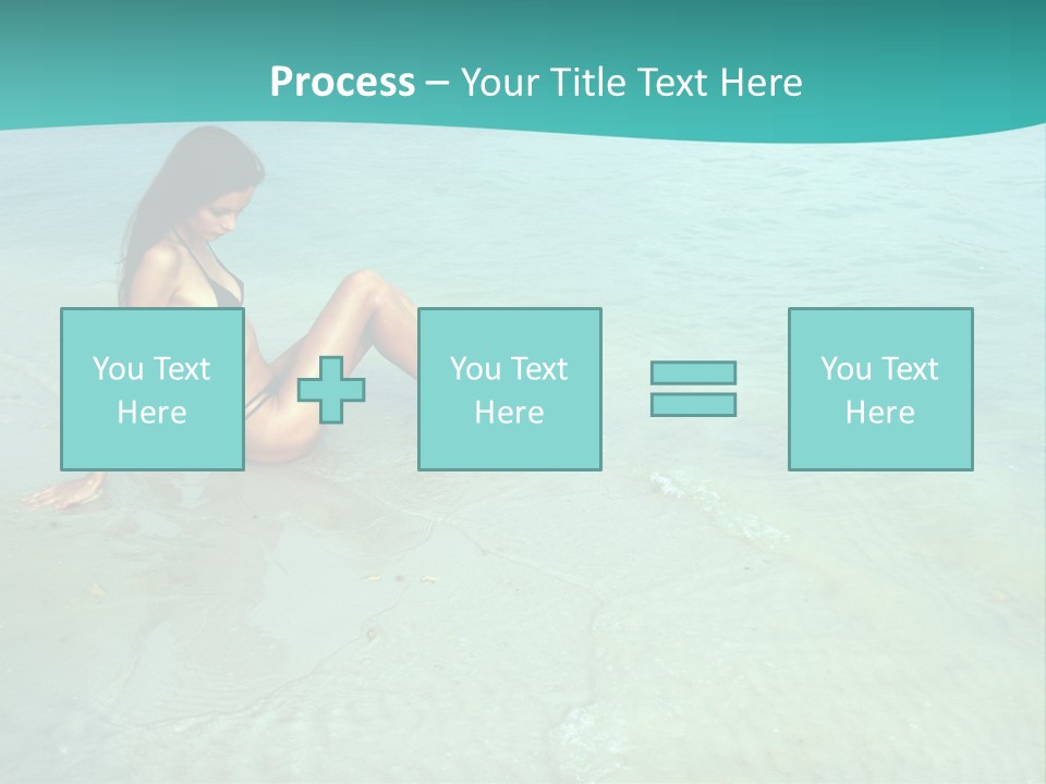 Girl At Water PowerPoint Template