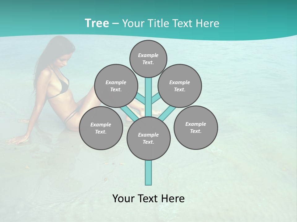 Girl At Water PowerPoint Template