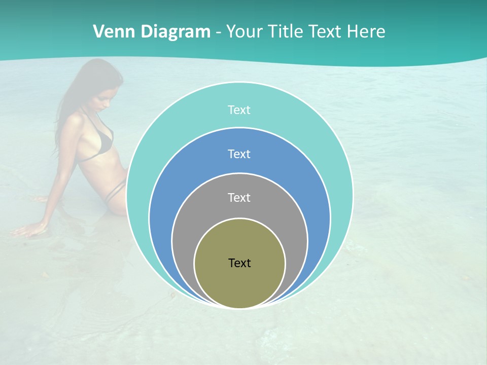 Girl At Water PowerPoint Template