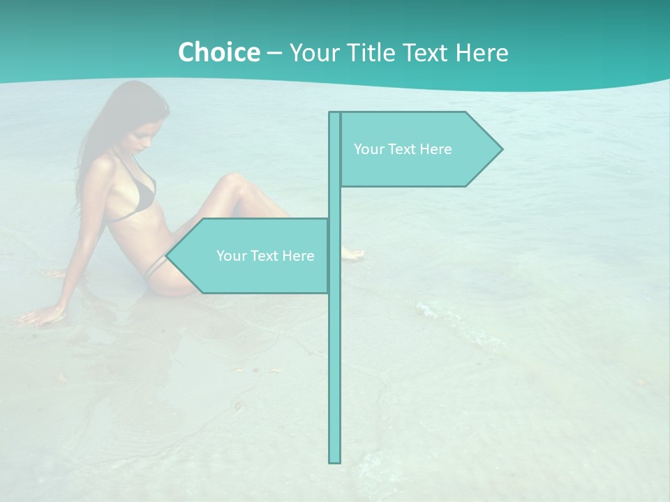 Girl At Water PowerPoint Template