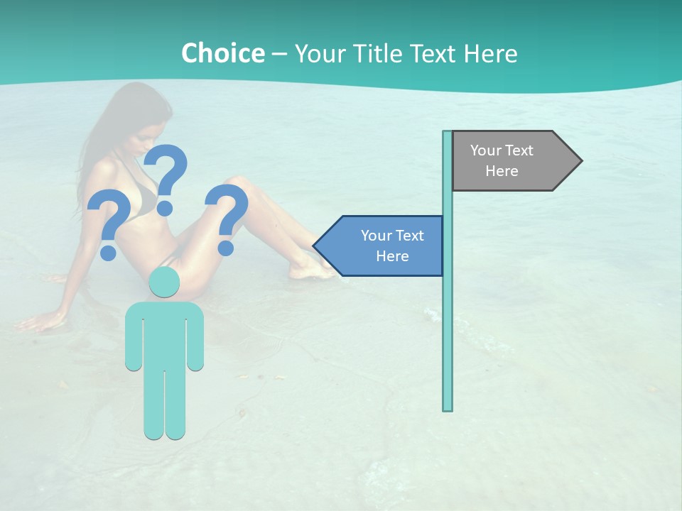 Girl At Water PowerPoint Template