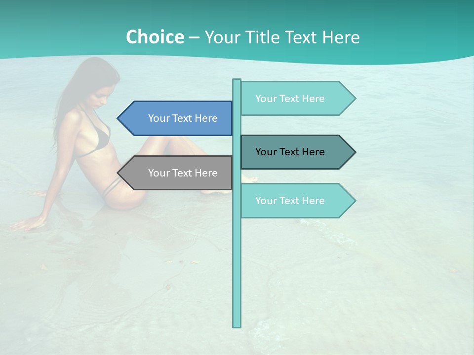 Girl At Water PowerPoint Template