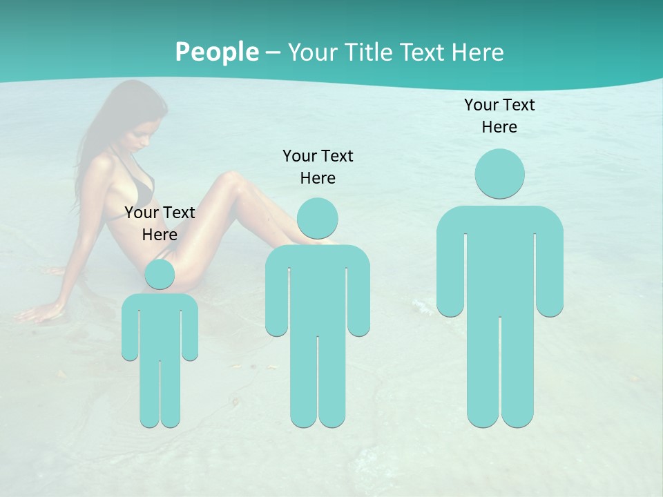 Girl At Water PowerPoint Template