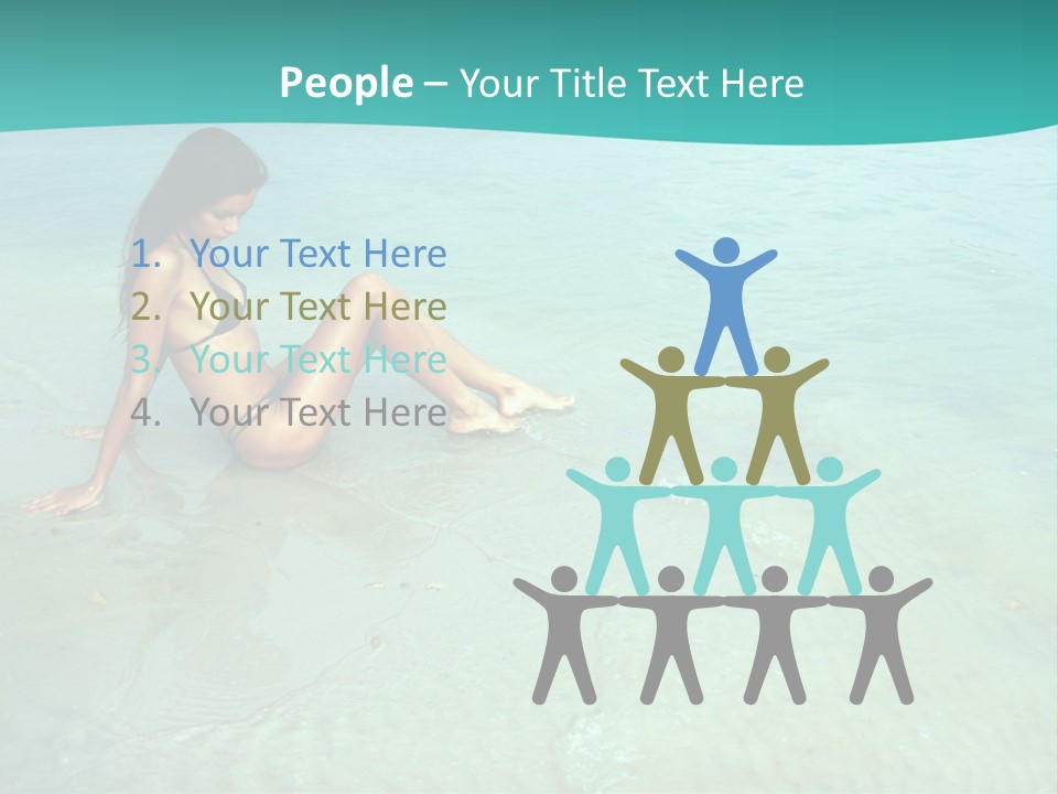 Girl At Water PowerPoint Template