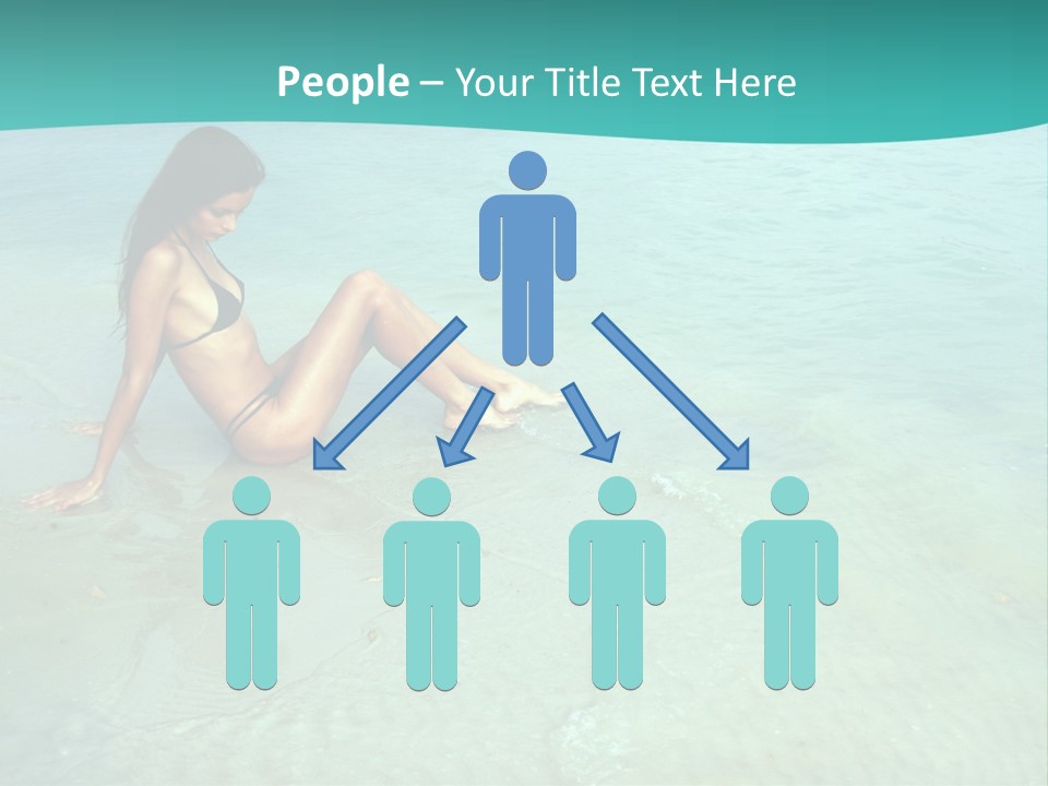 Girl At Water PowerPoint Template