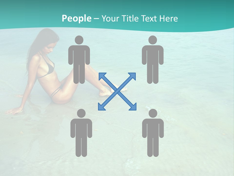 Girl At Water PowerPoint Template