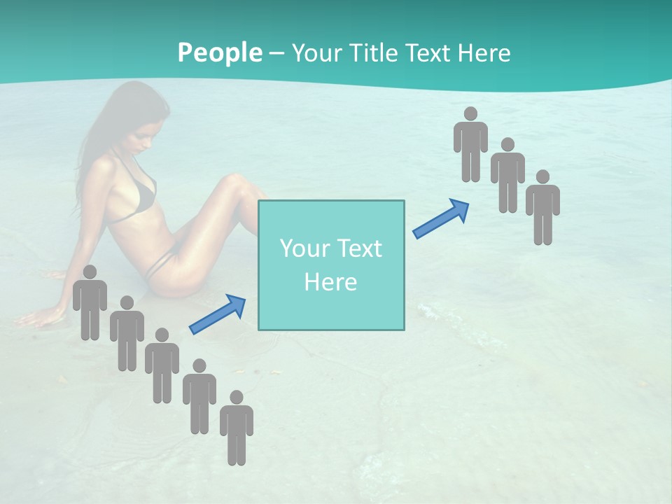 Girl At Water PowerPoint Template