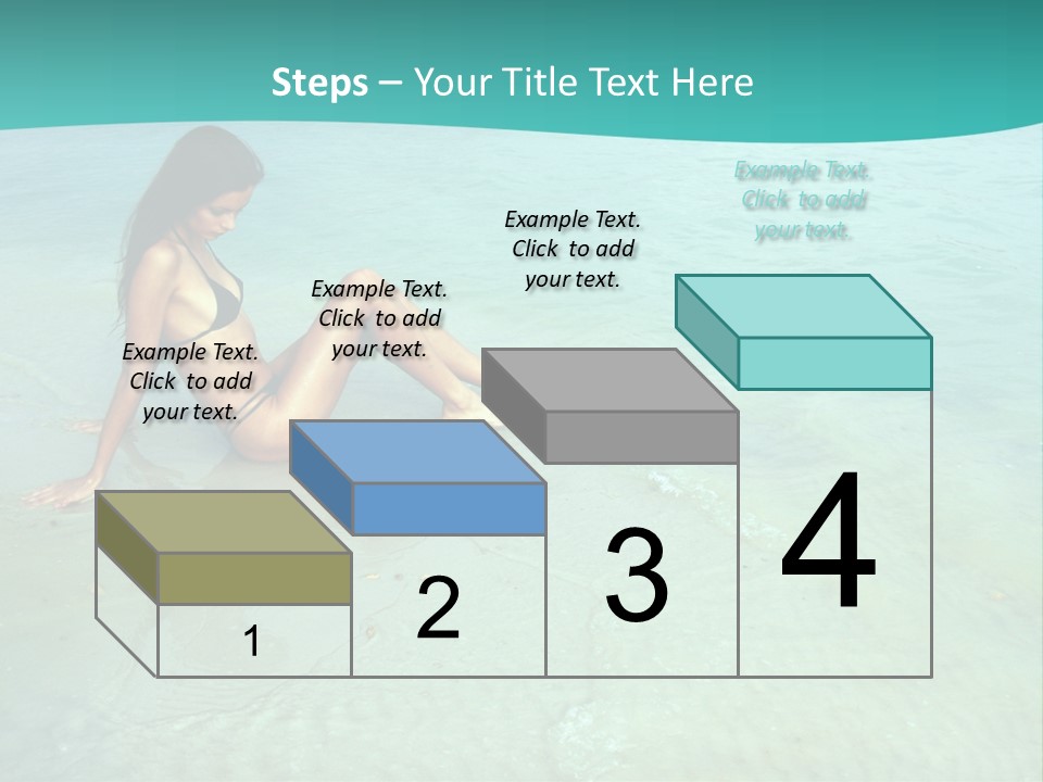 Girl At Water PowerPoint Template