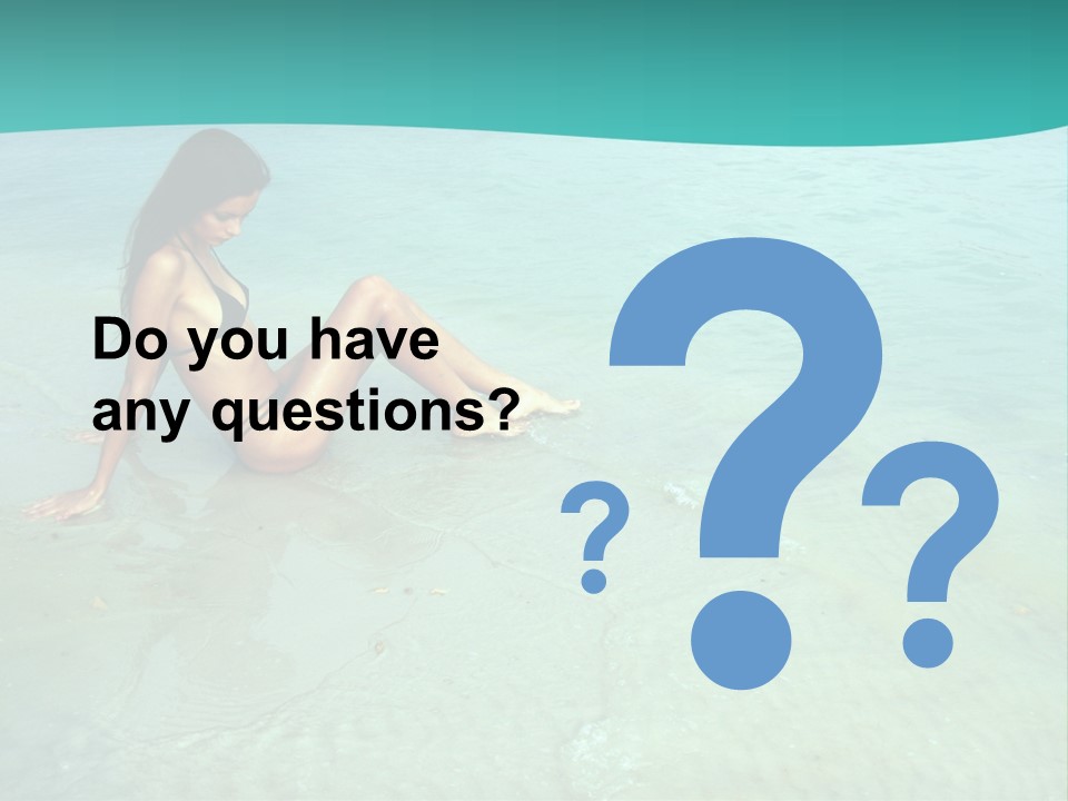 Girl At Water PowerPoint Template