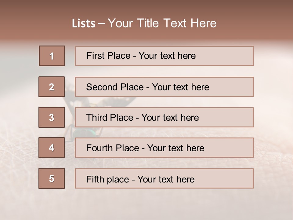 Big Nasty Fly Biting In Human Skin PowerPoint Template