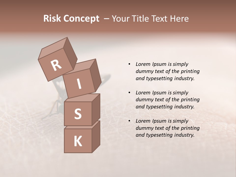 Big Nasty Fly Biting In Human Skin PowerPoint Template