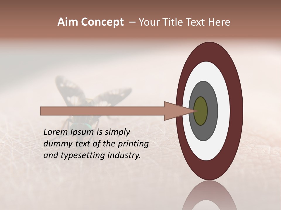 Big Nasty Fly Biting In Human Skin PowerPoint Template