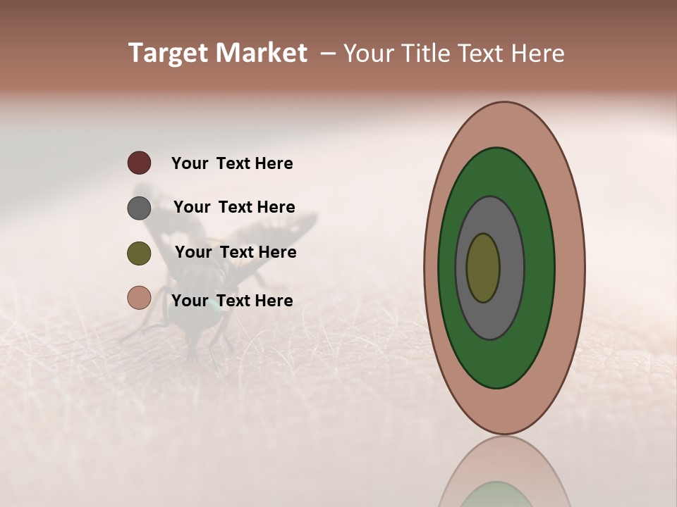 Big Nasty Fly Biting In Human Skin PowerPoint Template