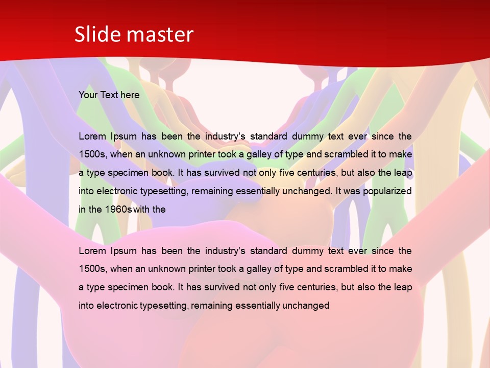 A Group Of People Holding Each Other In The Air PowerPoint Template