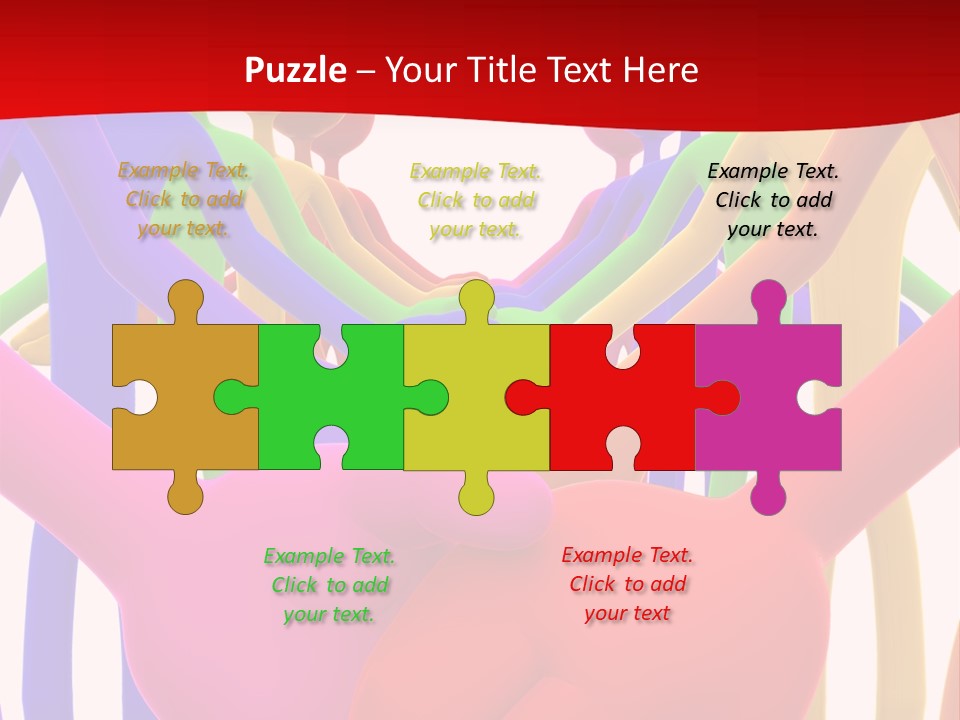 A Group Of People Holding Each Other In The Air PowerPoint Template