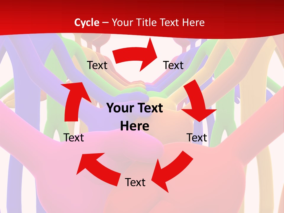 A Group Of People Holding Each Other In The Air PowerPoint Template