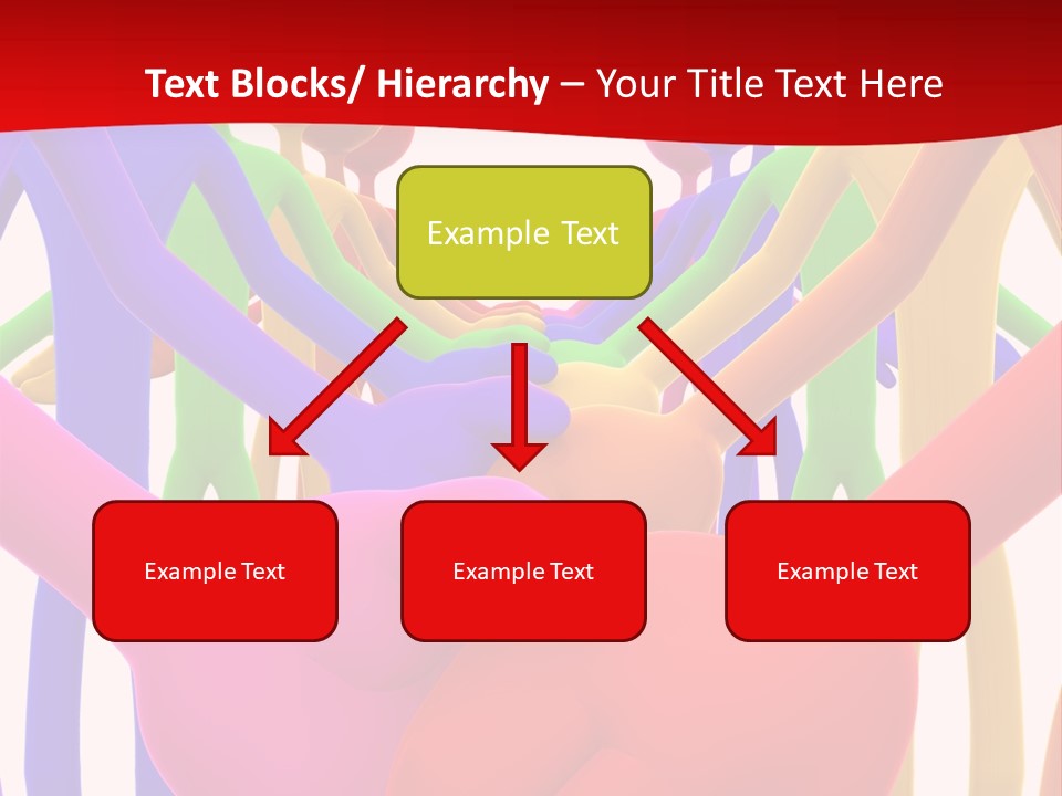 A Group Of People Holding Each Other In The Air PowerPoint Template