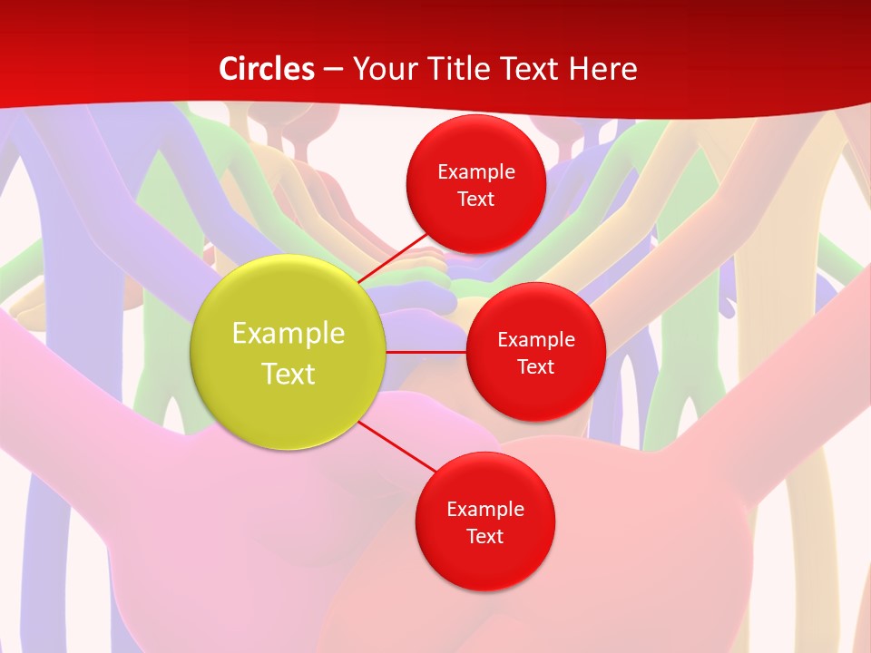 A Group Of People Holding Each Other In The Air PowerPoint Template