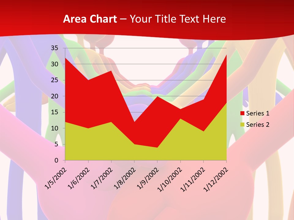 A Group Of People Holding Each Other In The Air PowerPoint Template
