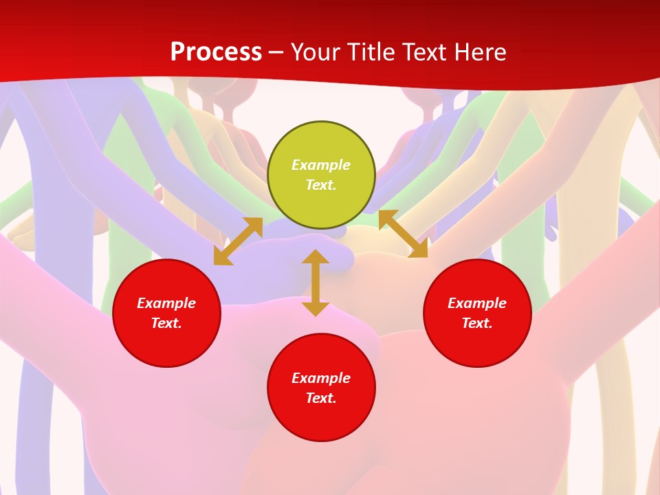 A Group Of People Holding Each Other In The Air PowerPoint Template