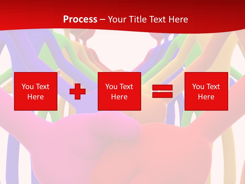 A Group Of People Holding Each Other In The Air PowerPoint Template