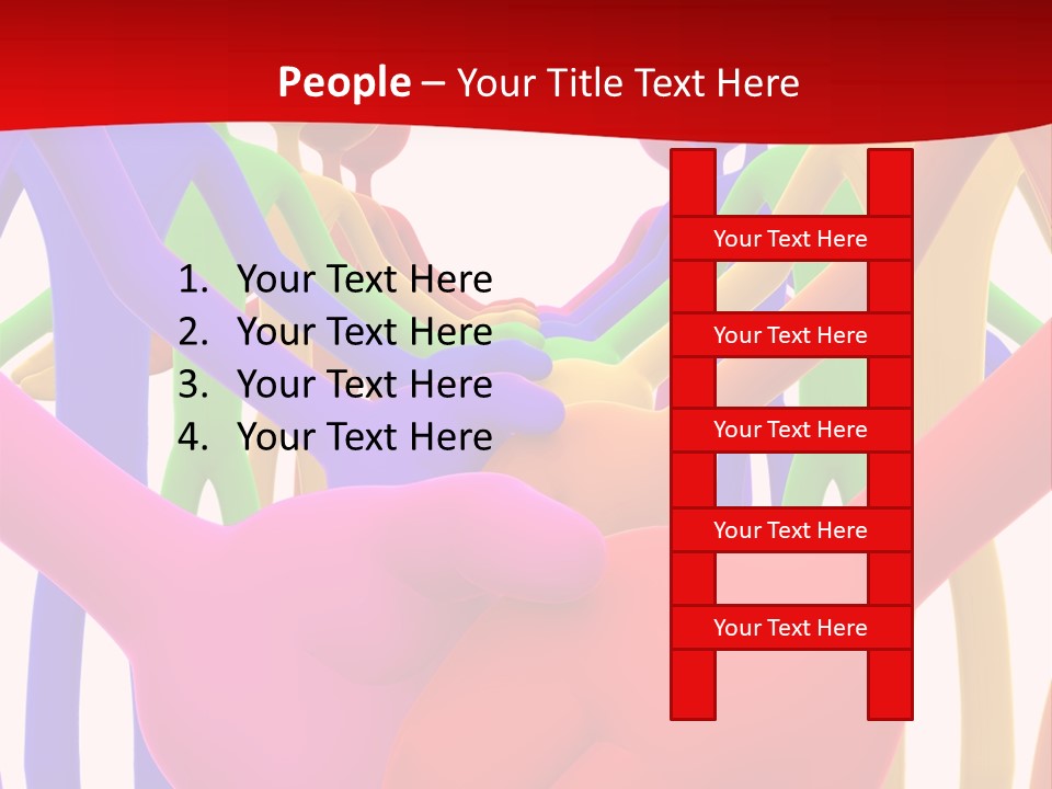 A Group Of People Holding Each Other In The Air PowerPoint Template