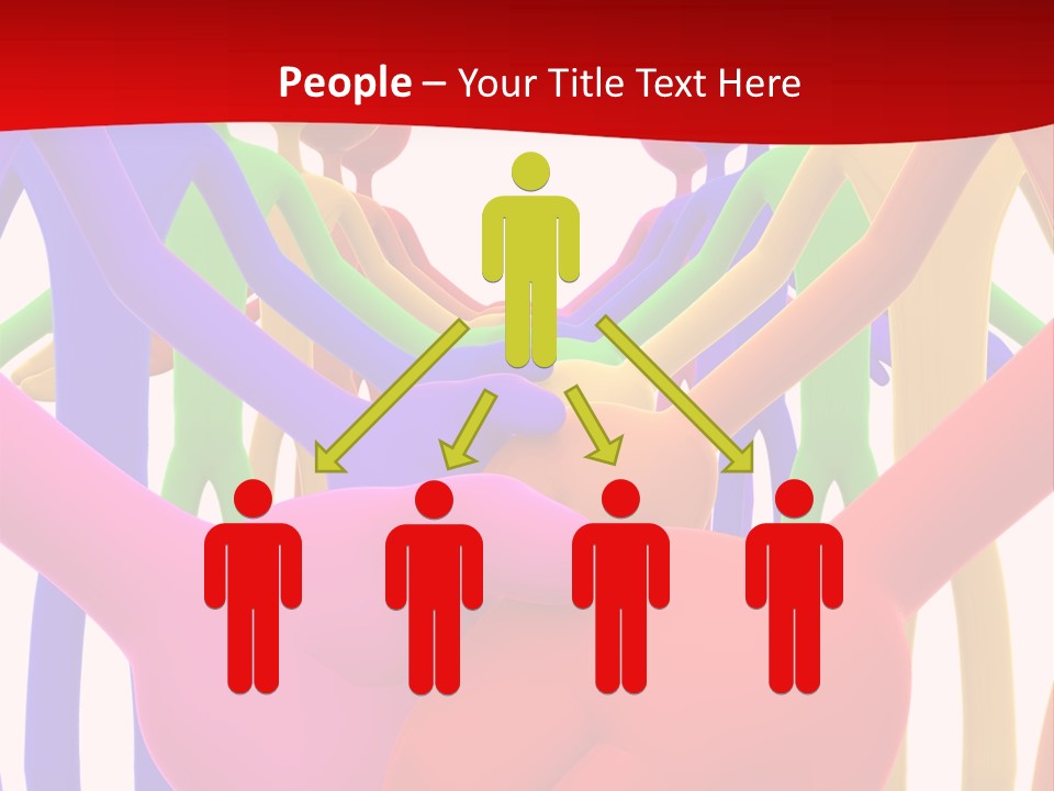 A Group Of People Holding Each Other In The Air PowerPoint Template