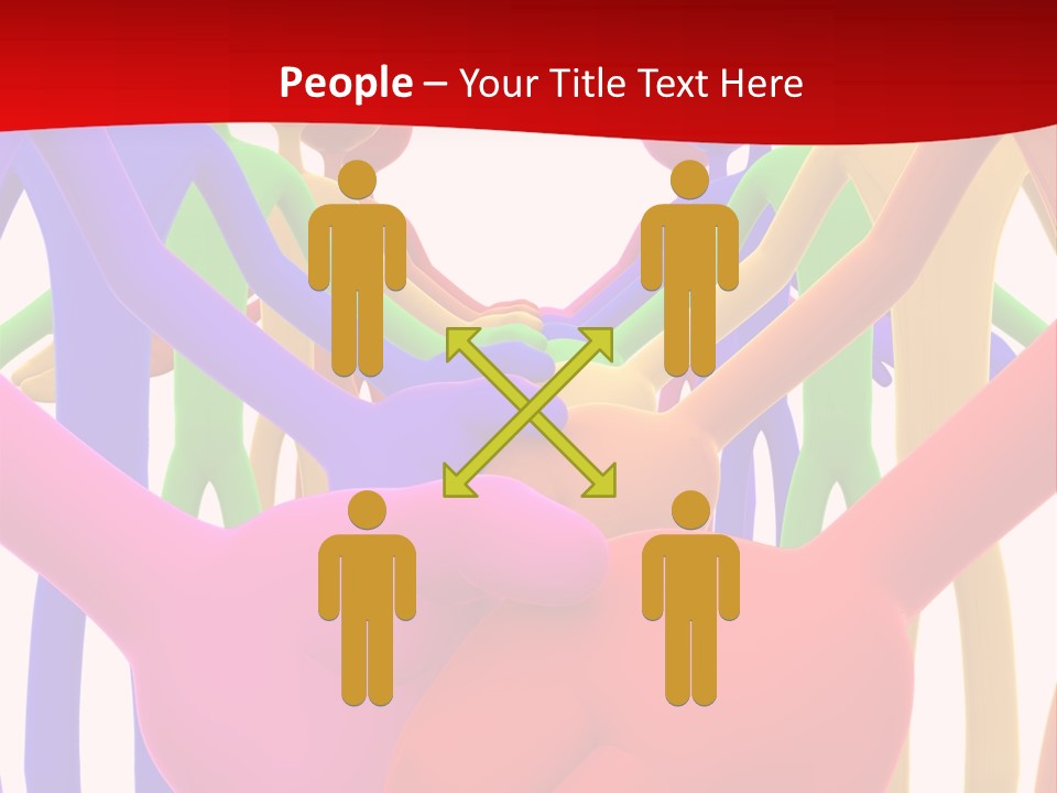 A Group Of People Holding Each Other In The Air PowerPoint Template