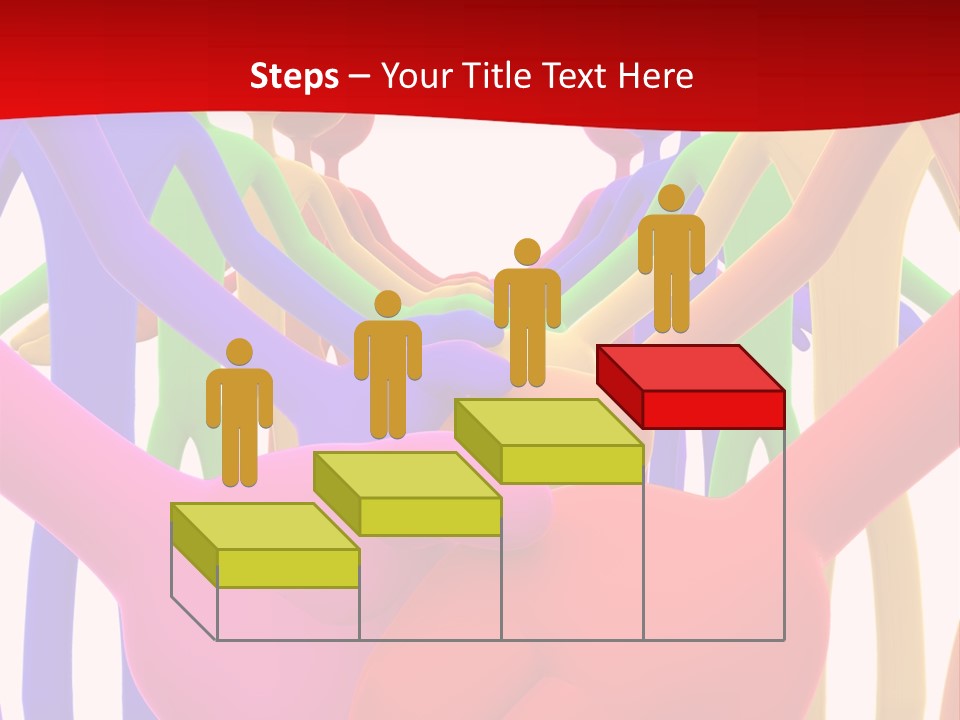 A Group Of People Holding Each Other In The Air PowerPoint Template