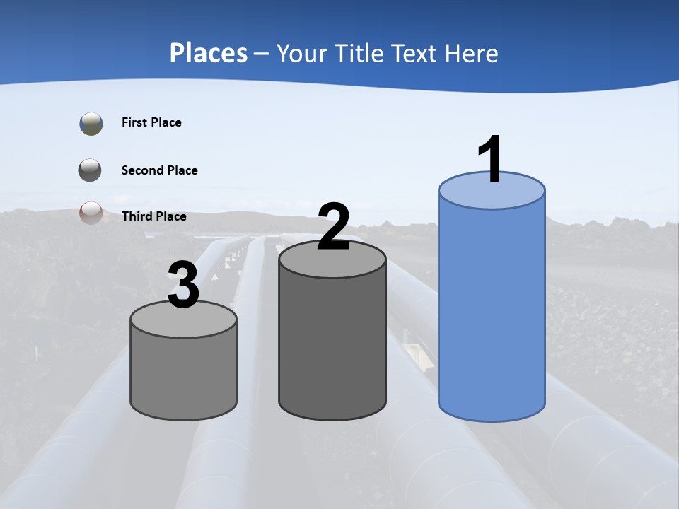 A Pipeline On The Side Of A Road With A Blue Sky In The Background PowerPoint Template