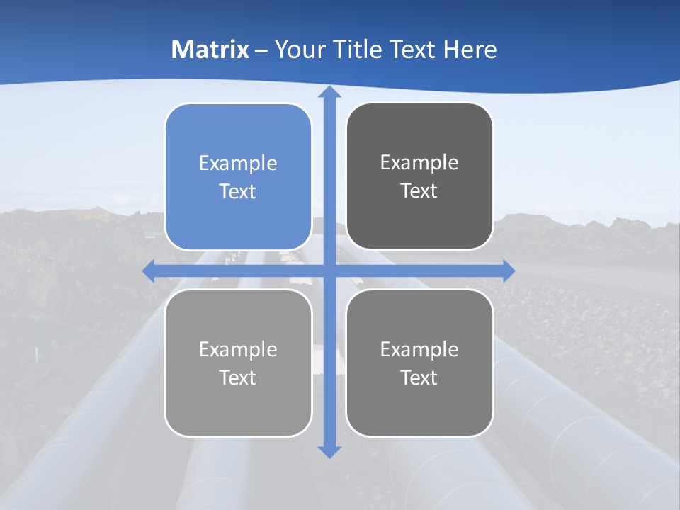 A Pipeline On The Side Of A Road With A Blue Sky In The Background PowerPoint Template
