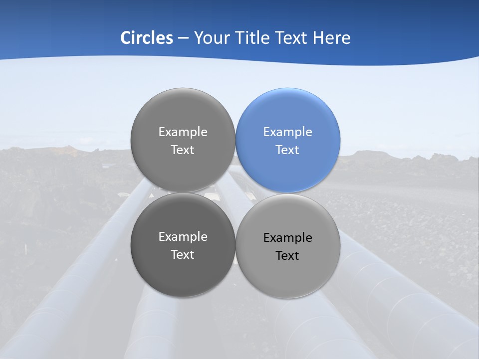 A Pipeline On The Side Of A Road With A Blue Sky In The Background PowerPoint Template