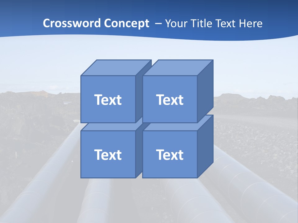 A Pipeline On The Side Of A Road With A Blue Sky In The Background PowerPoint Template