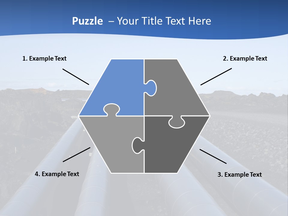 A Pipeline On The Side Of A Road With A Blue Sky In The Background PowerPoint Template