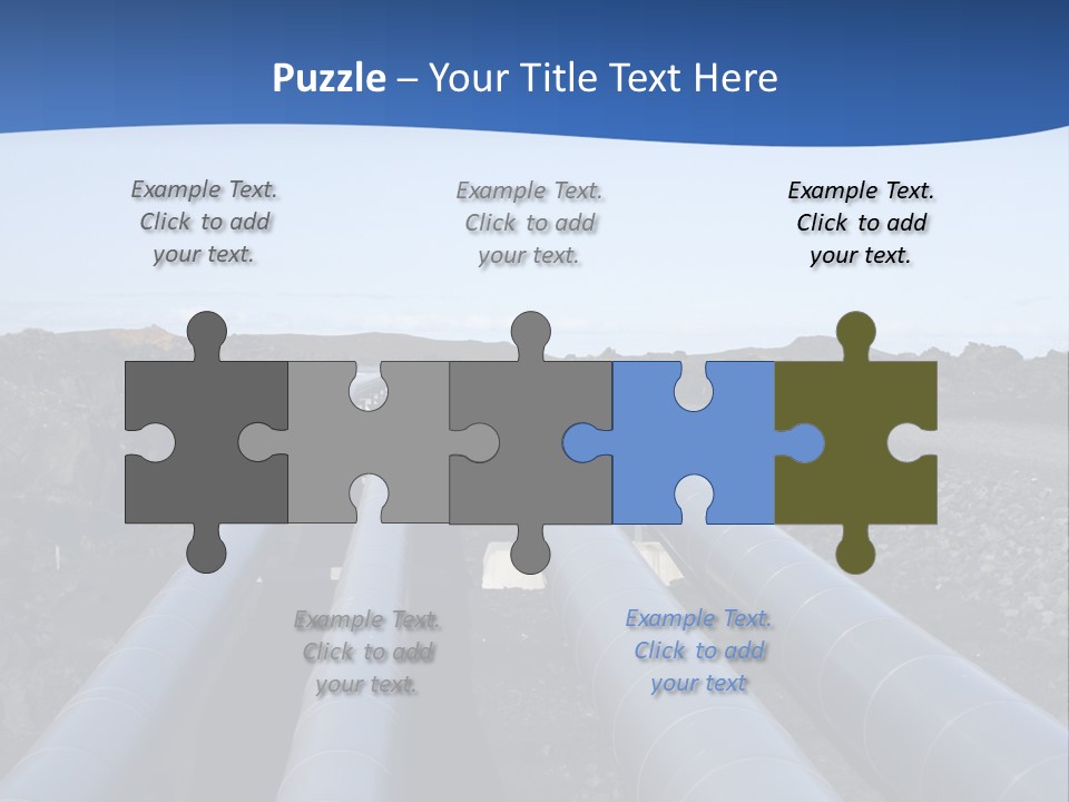 A Pipeline On The Side Of A Road With A Blue Sky In The Background PowerPoint Template