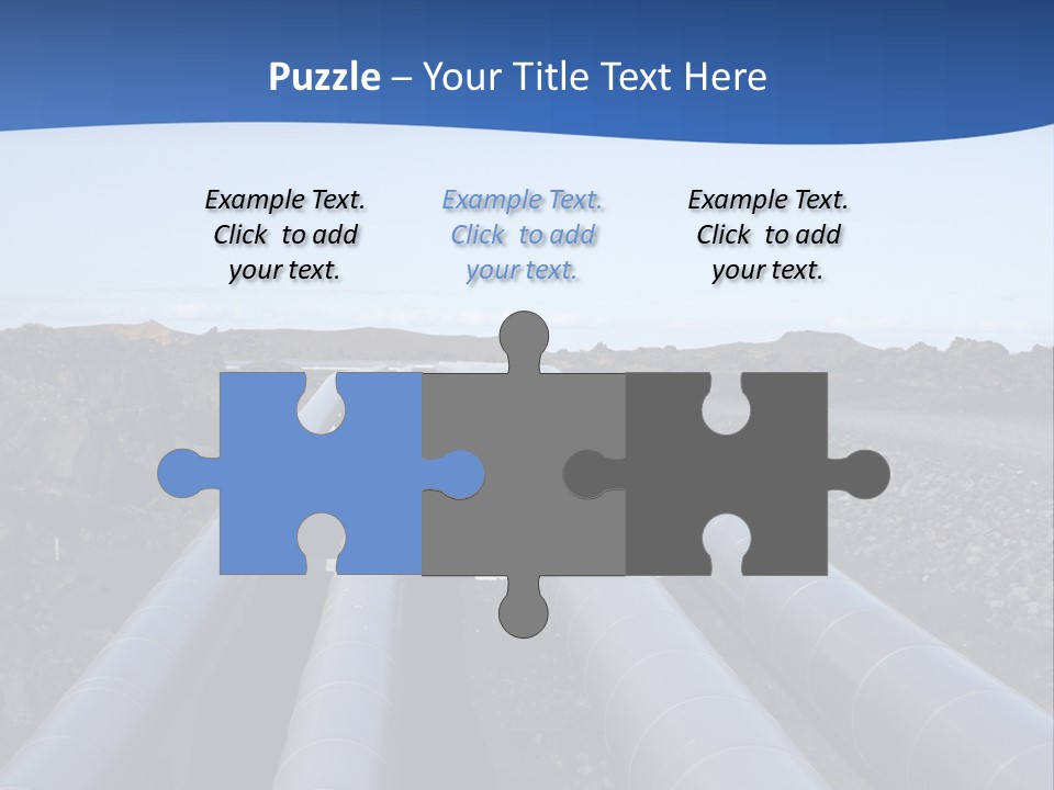 A Pipeline On The Side Of A Road With A Blue Sky In The Background PowerPoint Template