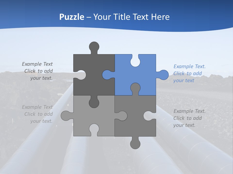 A Pipeline On The Side Of A Road With A Blue Sky In The Background PowerPoint Template