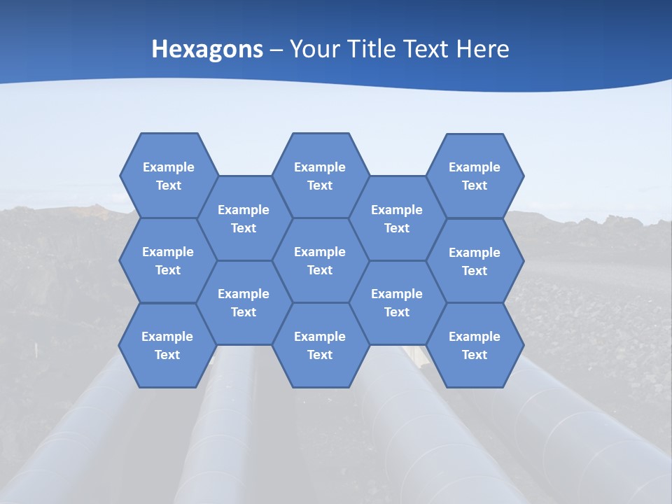 A Pipeline On The Side Of A Road With A Blue Sky In The Background PowerPoint Template