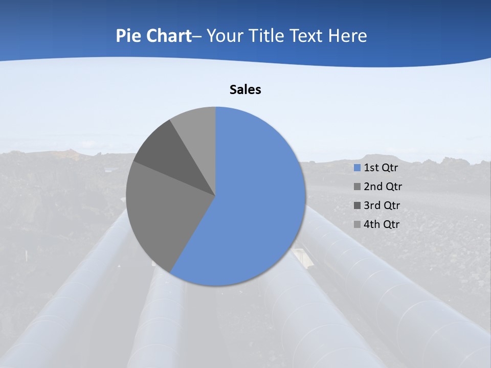 A Pipeline On The Side Of A Road With A Blue Sky In The Background PowerPoint Template