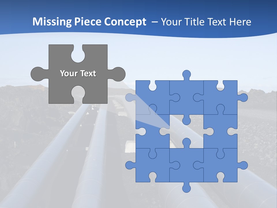 A Pipeline On The Side Of A Road With A Blue Sky In The Background PowerPoint Template