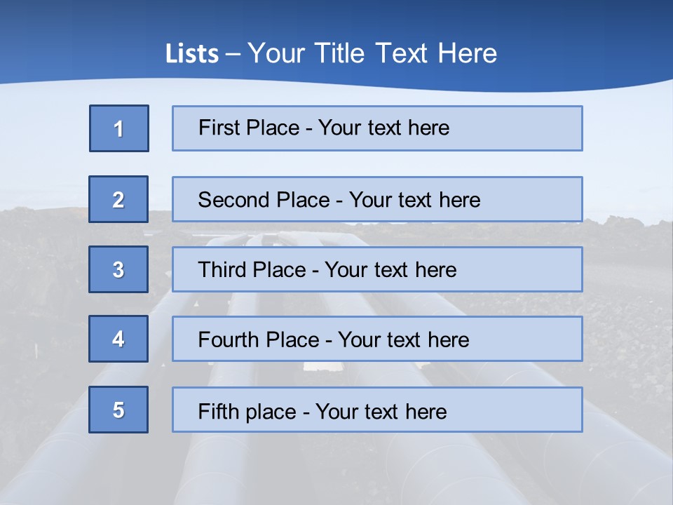 A Pipeline On The Side Of A Road With A Blue Sky In The Background PowerPoint Template