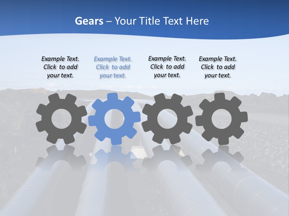 A Pipeline On The Side Of A Road With A Blue Sky In The Background PowerPoint Template