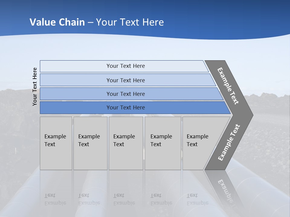 A Pipeline On The Side Of A Road With A Blue Sky In The Background PowerPoint Template