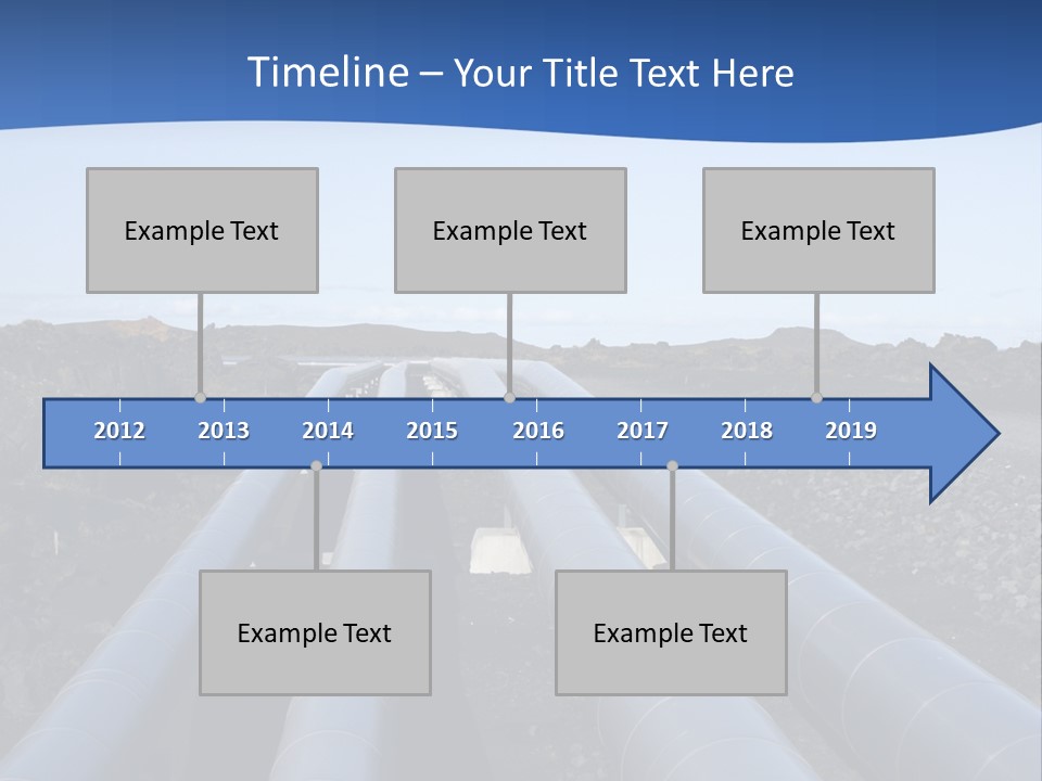 A Pipeline On The Side Of A Road With A Blue Sky In The Background PowerPoint Template